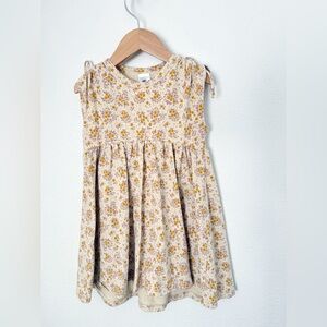 Floral Kids Dress in Yellow and Purple